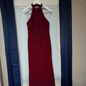 Lulu' Maxi Halter Red Dress